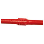 Mueller BU-32601-2 Adapter Red Connects 2x4mm Banana Sockets Nylon Case