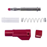 Mueller BU-32614-2 Jack Plug Retractable Red Stackable 1000V 18-14 AWG