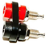 Mueller BU-P2269 Panel-Mount Red/Black Double Banana Socket Nylon Case