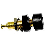 Mueller BU-P2854-0 Jack Plug Black 4mm 10pcs Gold Contacts Nylon Isolators