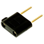 Mueller BU-P3452 Plug Black Two-Pole Gold-Plated Pins ABS Casing