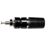 Mueller BU-P3750-0 Pole Terminal Black 15A Gold-Plated Panel Mount