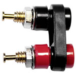 Mueller BU-P4543-0 Plug Black/Red Two-pin Tip Nylon Gold-Plated