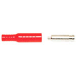 Mueller BU-P5168-2 Jack Plug Red 4mm Banana Socket Insulated PVC 1pc