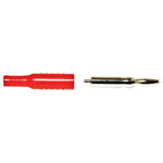 Mueller BU-P5170-2 Jack Plug Red Solder/Crimp 14-16 AWG PVC 1pc