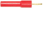 Mueller BU-P72914-2 Jack Plug Red 4mm to 2mm Adapter Gold Contacts