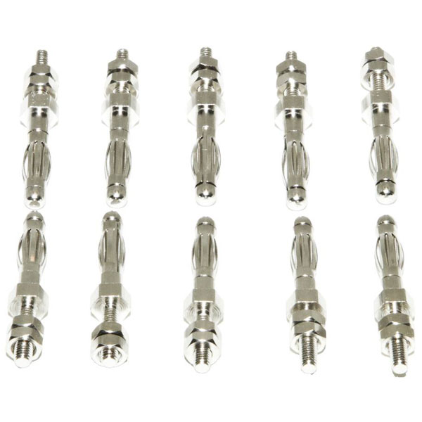 Mueller BU-P72918 Jack Plug 4 mm Banana Plug 10 pcs with M3 Thread...