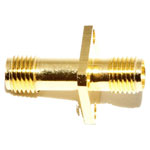 Mueller BU-P72973 Adapter SMA Socket-to-Socket Gold Flange Mount