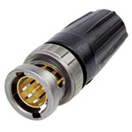 Neutrik NBNC75BTU11X RearTwist BNC Plug Straight 75 Ω HDTV Colour Marking