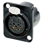 Neutrik NC10FD-LX-B-CON XLR Connector 10 Pins Black Straight Socket