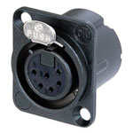 Neutrik NC6FD-LX-B-CON LX XLR Connector 6 Pins Black 1pc