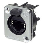 Neutrik NE8FDV-SE-CON Chassis Socket 8P8C RJ Vertical Silver Finish
