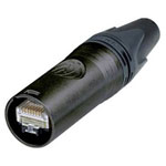 Neutrik NE8MX6-B-T EtherCON Plug Straight 8P8C Black