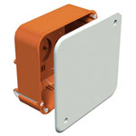 OBO Bettermann 2003449 Lining Box 105x105mm 20 Knockouts IP20 Flame-Resistant