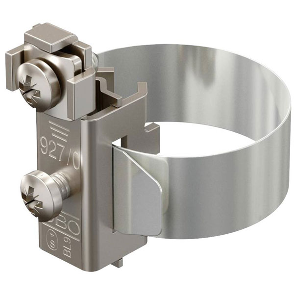 OBO Bettermann 5057507 Protective Ground Clamp Brass Nickel Plated 