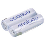 Panasonic 133604 eneloop Battery Pack 2x AA 2.4V 1900mAh Z Solder Tab