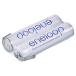Panasonic 133606 eneloop AAA Z Solder Tab Battery Pack 2.4V 750mAh