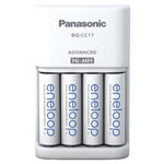 Panasonic 52017E40 Charger BQ-CC17 + 4x Precharged NiMH AA Batteries