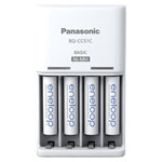 Panasonic 52051E04 Basic BQ-CC51 USB Charger + 4x Eneloop AAA Batteries