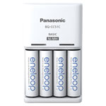 Panasonic 52051E40 Basic USB Charger + 4x Eneloop AA Long-life Eco-friendly