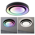Paulmann 70544 LED Ceiling Light Black Rainbow Effect Dimmable Tunable White