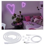 Paulmann 70561 LED Strip 1m Pink Neon Bendable USB Plug Easy Mounting