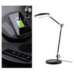 Paulmann 78910 Numis Desk Lamp 11W Black Adjustable Dimmable Qi-Charging