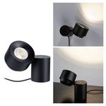 Paulmann 79776 Puric Pane LED Table Lamp 3W Black Dimmable Touch Switch