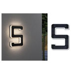 Paulmann 79846 Solar House Number 0.20W Warm White Black Solar-powered