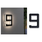 Paulmann 79850 Solar-Powered House Numbers 0.20W Warm White Black