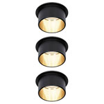 Paulmann 93379 Gil LED Recessed Light 18W Black/Gold Dimmable 62mm Hole