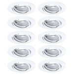 Paulmann 93400 10-Piece LED Recessed Light Set GU10 White Base