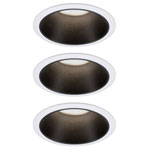 Paulmann 93402 Cole Coin Flush Mount Light Set LED 6W White Black