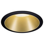 Paulmann 93403 Cole Coin LED Flush Mount Light 6W Dimmable Black/Gold