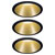 Paulmann 93404 Cole Flush Mount Light 3-Piece Set LED 6W Black/Gold
