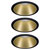 Paulmann 93404 Cole Flush Mount Light 3-Piece Set LED 6W Black/Gold