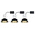 Paulmann 93404 Cole Flush Mount Light 3-Piece Set LED 6W Black/Gold