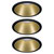 Paulmann 93404 Cole Flush Mount Light 3-Piece Set LED 6W Black/Gold