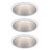 Paulmann 93410 Cole Recessed LED Ceiling Light Set Dimmable 3x6W White/Silver