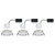Paulmann 93410 Cole Recessed LED Ceiling Light Set Dimmable 3x6W White/Silver