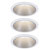 Paulmann 93410 Cole Recessed LED Ceiling Light Set Dimmable 3x6W White/Silver