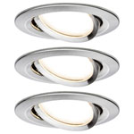 Paulmann 93447 Nova Flush Mount Light Set 3-Piece LED 18 W Brushed Iron
