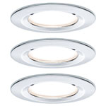 Paulmann 93499 Nova Bathroom Recessed Light 3-Piece Set LED 18W Chrome