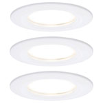 Paulmann 93870 LED Bathroom Recessed 3-Piece Set 18W White Matt