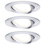 Paulmann 93903 Coin Slim LED Recessed Light 3-Piece Set 18W Brushed Aluminium