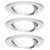 Paulmann 93903 Coin Slim LED Recessed Light 3-Piece Set 18W Brushed Aluminium