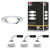 Paulmann 93903 Coin Slim LED Recessed Light 3-Piece Set 18W Brushed Aluminium