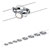 Paulmann 94153 Cardan Cable Kit Chrome Matt GU5.3 8 Spot Heads 80W