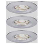 Paulmann 94303 Nova Mini 3-Piece LED Recessed Lights 4W Chrome.