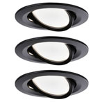 Paulmann 94471 LED Recessed Light Set 18W Monochrome Black Matt 3-Piece